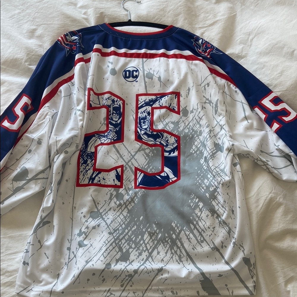 NHL Hockey Jersey Columbus Blue Jackets DC Comics Long Sleeve